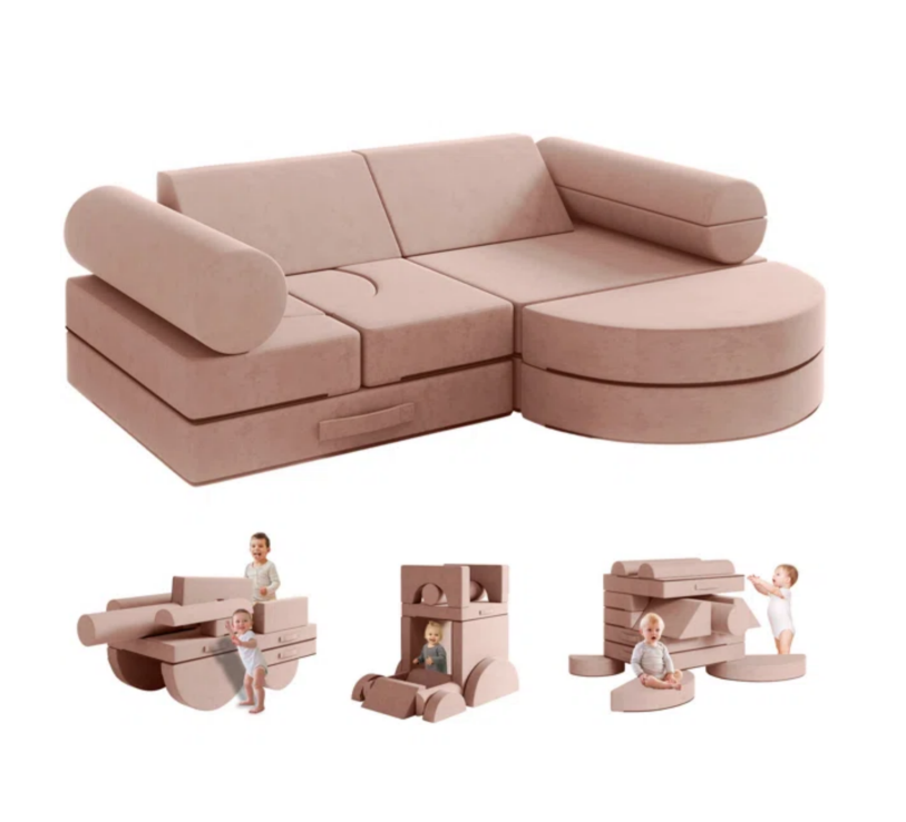 Factory Custom Living Room Furniture Multifunctional Kids' Sofa Sets Folding Play Couch Bed Memory Foam 