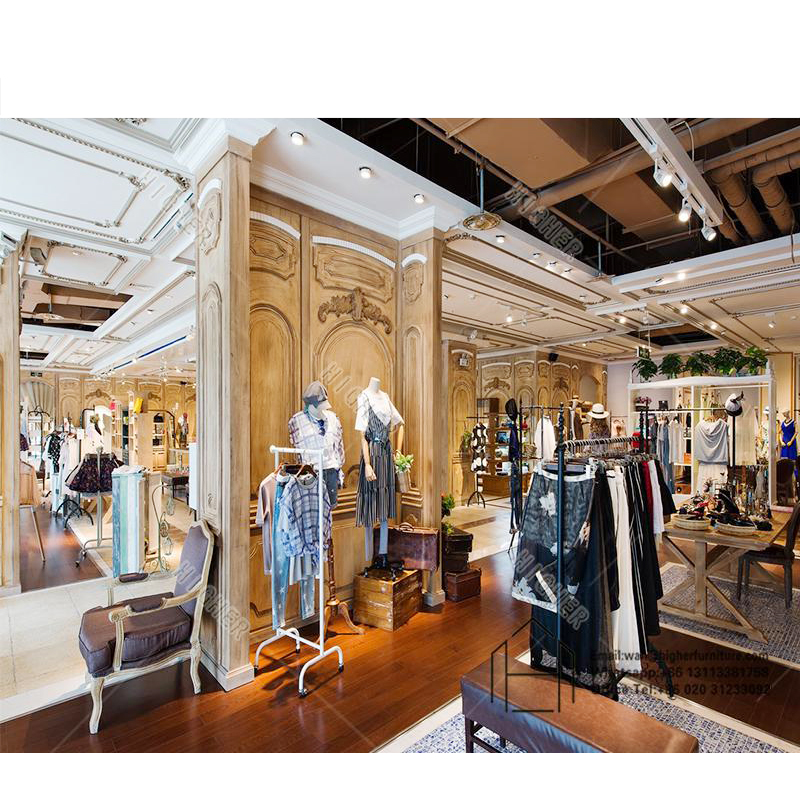 Customized Fashion Mens Clothing Shop Interior Design Custom Decoration Luxury Menswear Shop Display Furniture Store Clothes 