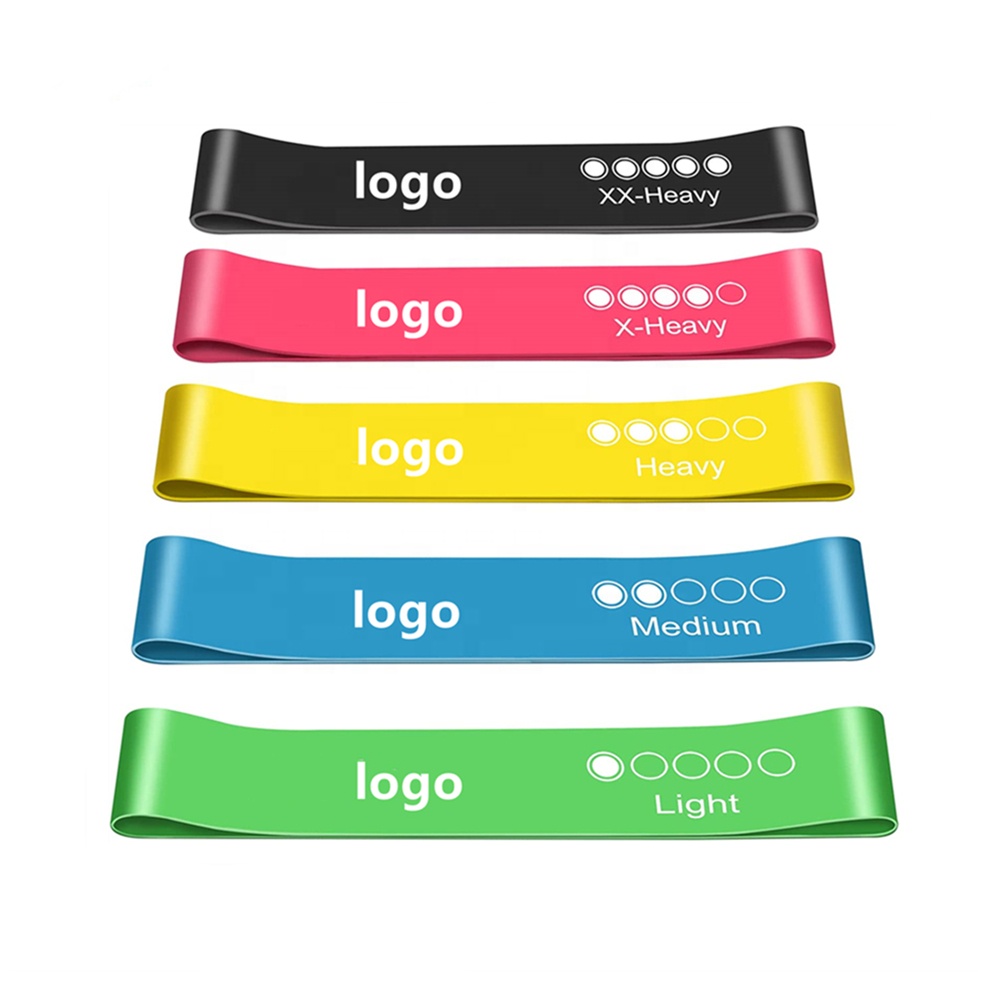 Resistance Home Workout Elastic Stretch Rubber Latex Mini Loop Band Gym Exercise Resistance Loop Bands 