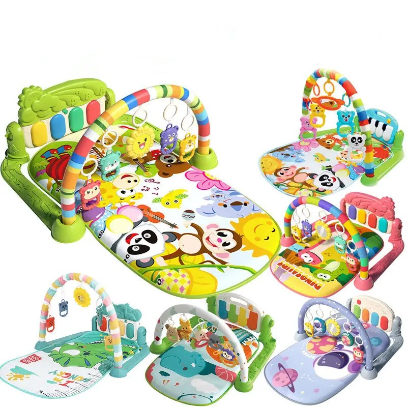 Wholesale Multi-functional Activity Fitness Sleeping Game Blanket Baby Play Gym Mat Baby Musical Mat Baby Toy Play Mat 