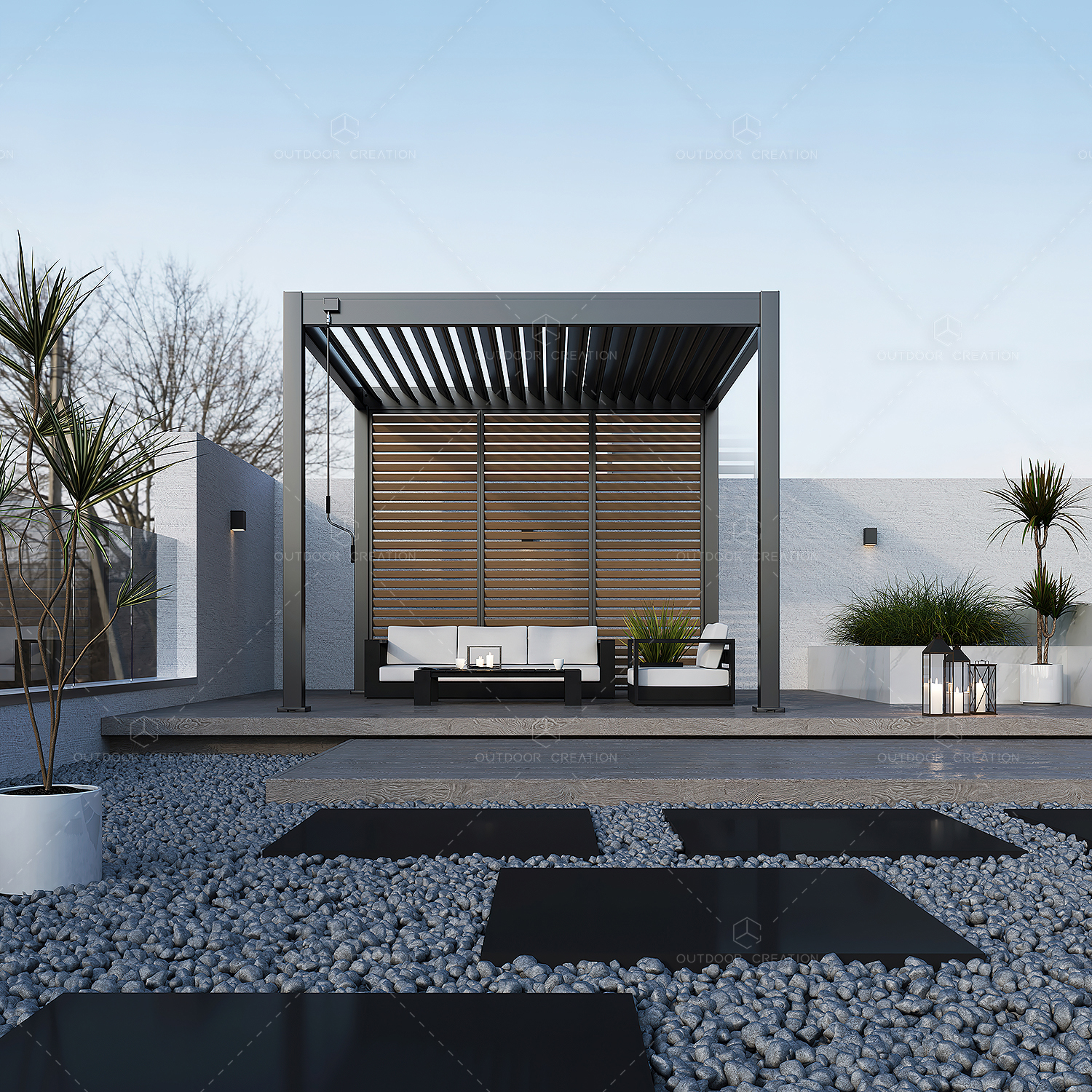 Customized Waterproof Hardtop Gazebo Canopy Easy Assembly Patio Pergola For Garden Yard For Backyard Outdoor Spaces 