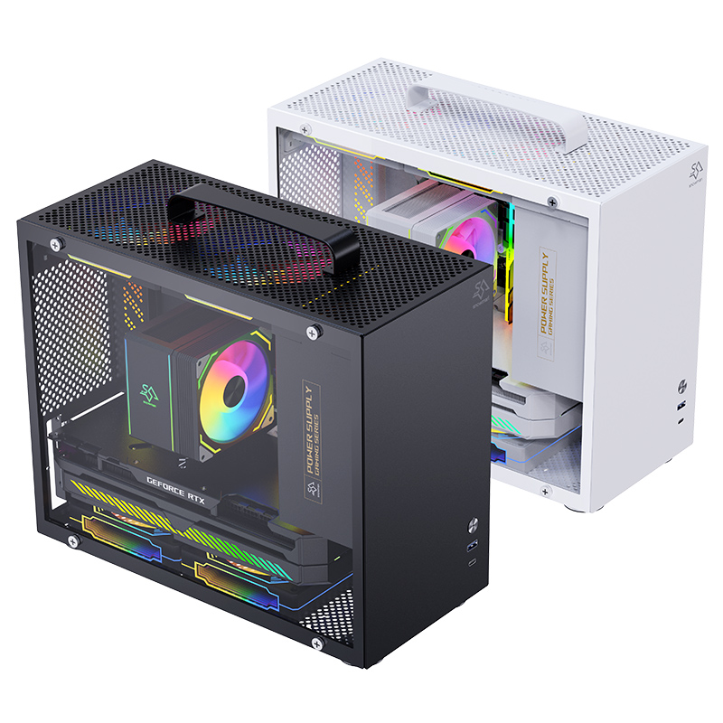 Snowman Top One Wholesale Pc Gaming Case Itx Custom Pc Cabinet Computer Mini Case Gaming Chassis With Usb-c 