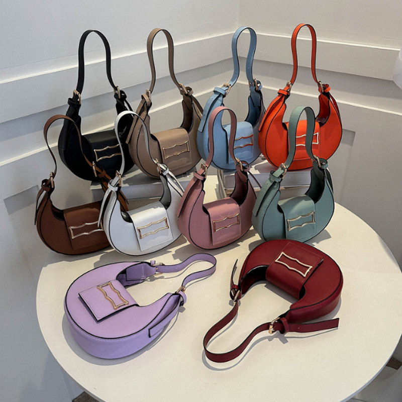 Pu Leather Shoulder Bag Fashion Ladies Armpit Tote Bag Women's Underarm Bag Handbag 