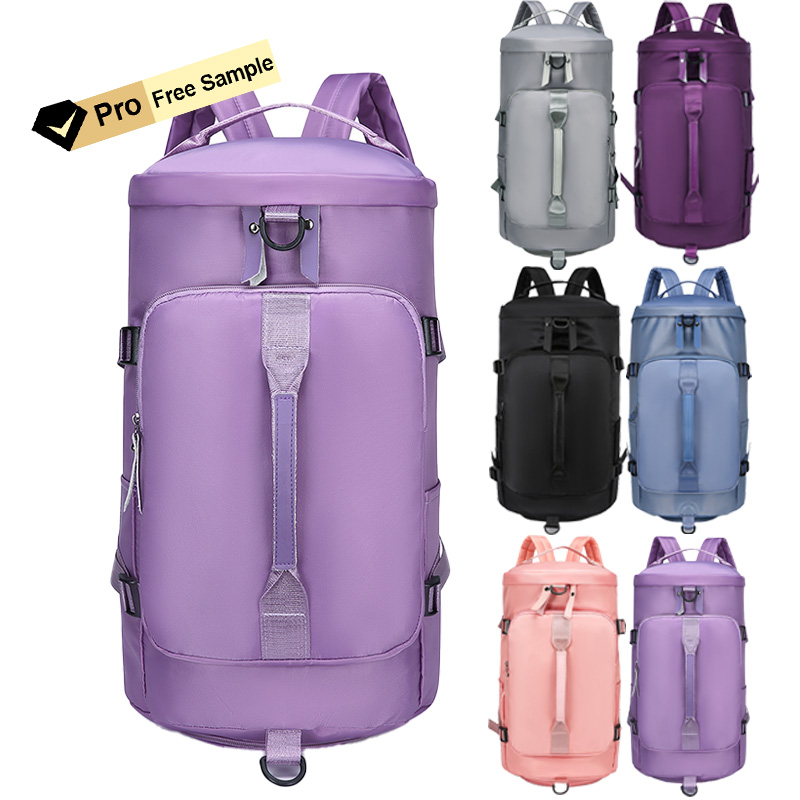 Free Sample Wholesale Training Fitness Travel Duffle Bag Waterproof Pink Custom Large Capacity Weekend Gym Backpack For Women 