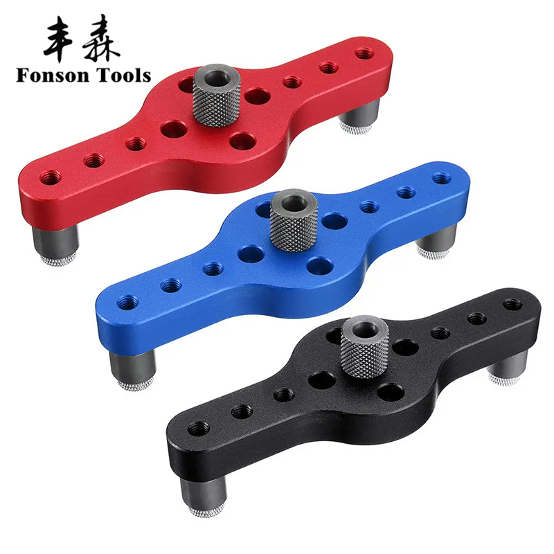 Wood Dowel Hole Drilling Guide Jig Dowel Pocket Hole Jig Tool Set For Furniture Fast Connecting 