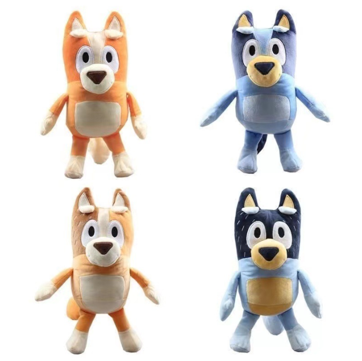Cartoon Anime Bluei Dog Plush Toys Bingo Family Stuffed Animals Doll Plush Toys Kids Toys For Children Gifts 