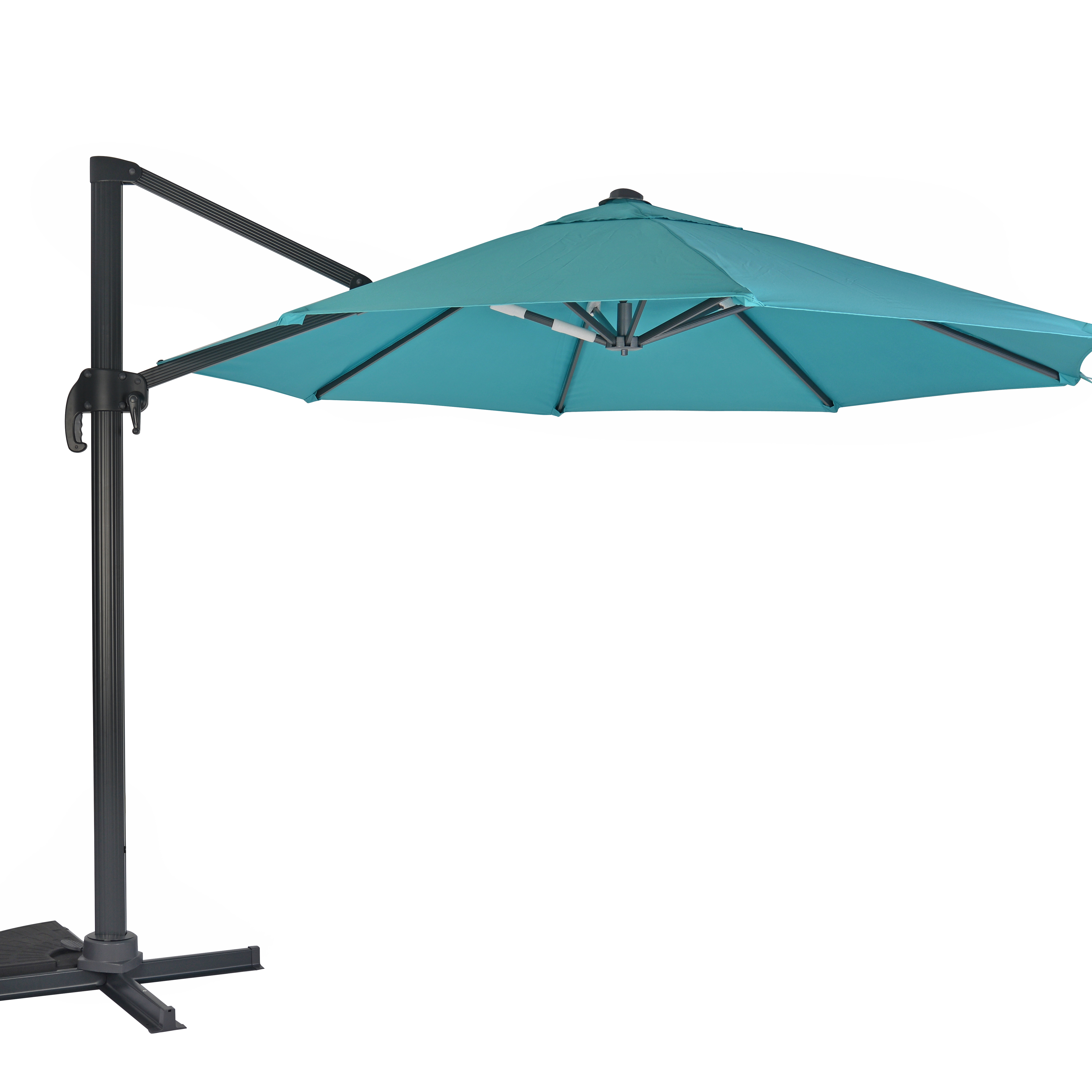 Aluminum Round Square Deluxe Roma Offset Umbrella Outdoor Hanging Umbrella Cantilever Patio Parasol Umbrella 