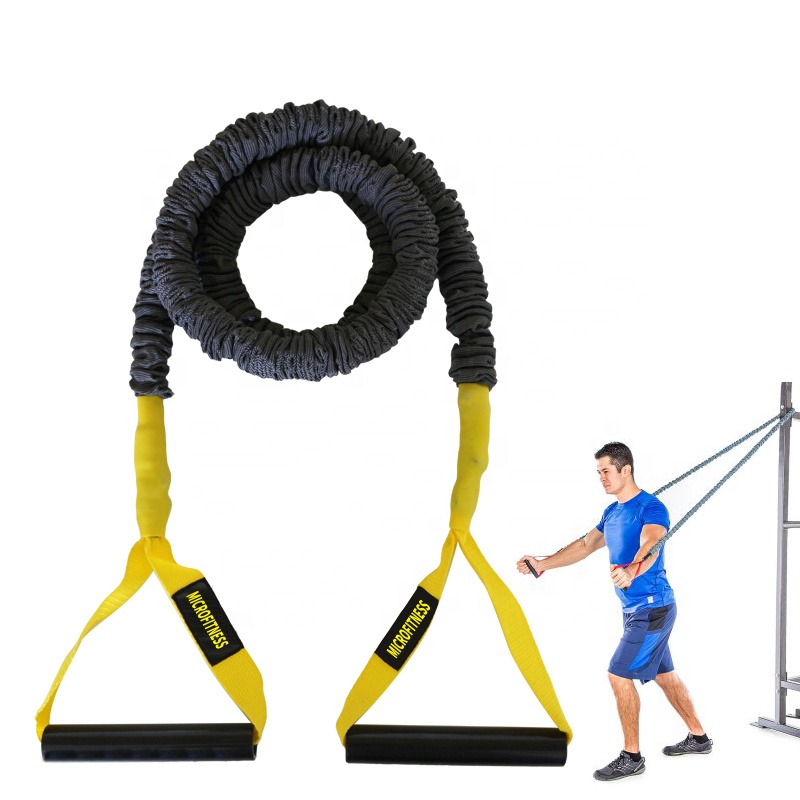 Workout Resistance Tube Sport Gym Fitness Accessories With Safety Sleeve 