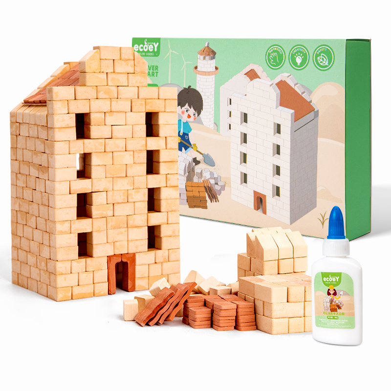 Hot Sell Micro House Simulating Construction Child Toy Kit-hotel Plaster Brick Miniature Building Educational Toy Set For Kid 