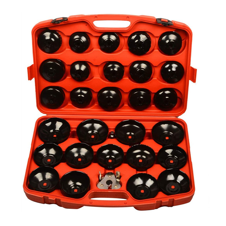 Automotive Disassembly Kit 30 Piece Oil Filter Disassembly Tool Universal Oil Filter Wrench With Cap 