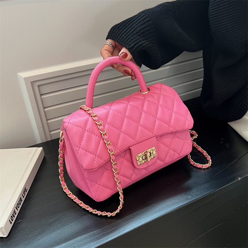 2023 Trendy Travel Leather Handbags Candy Colors Luxury Shoulder Bags For Women Fashionable Ladies Leather Shoulder Bags 