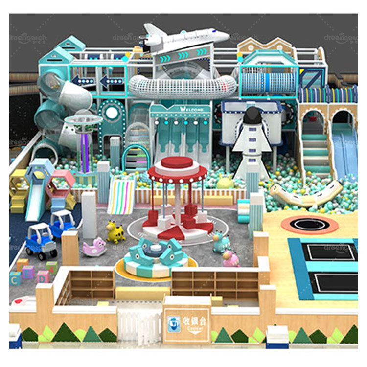 Space Theme Aeroplane Children Soft Play Indoor Playground Equipment Kids Indoor Playground 