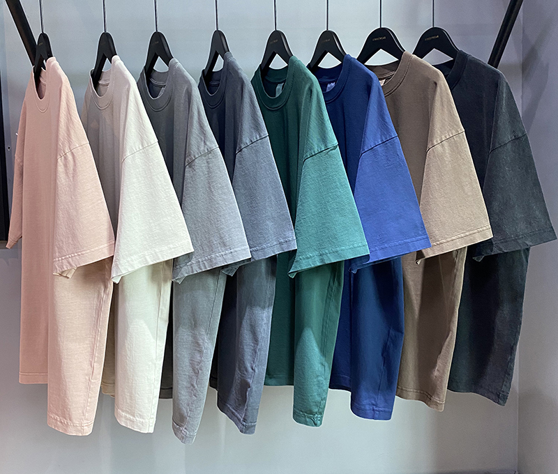 Custom Logo Streetwear Oversized Heavy 100% Cotton Men's T-shirts 275 Gsm High Quality Heavyweight Acid Wash Vintage T Shirt 