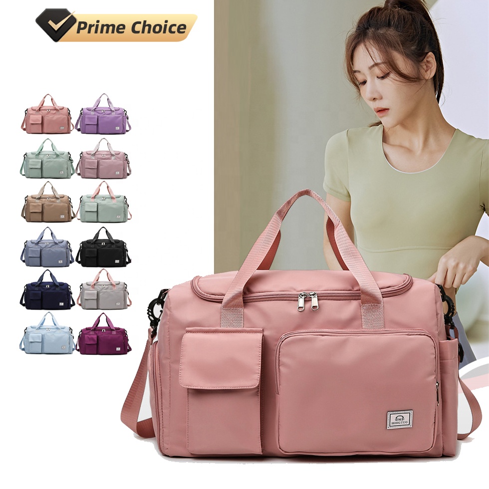 12colors Economical Dry Wet Separation Large Waterproof Sports Custom Duffle Travel Training Tote Gym Bag With Shoes Compartment 