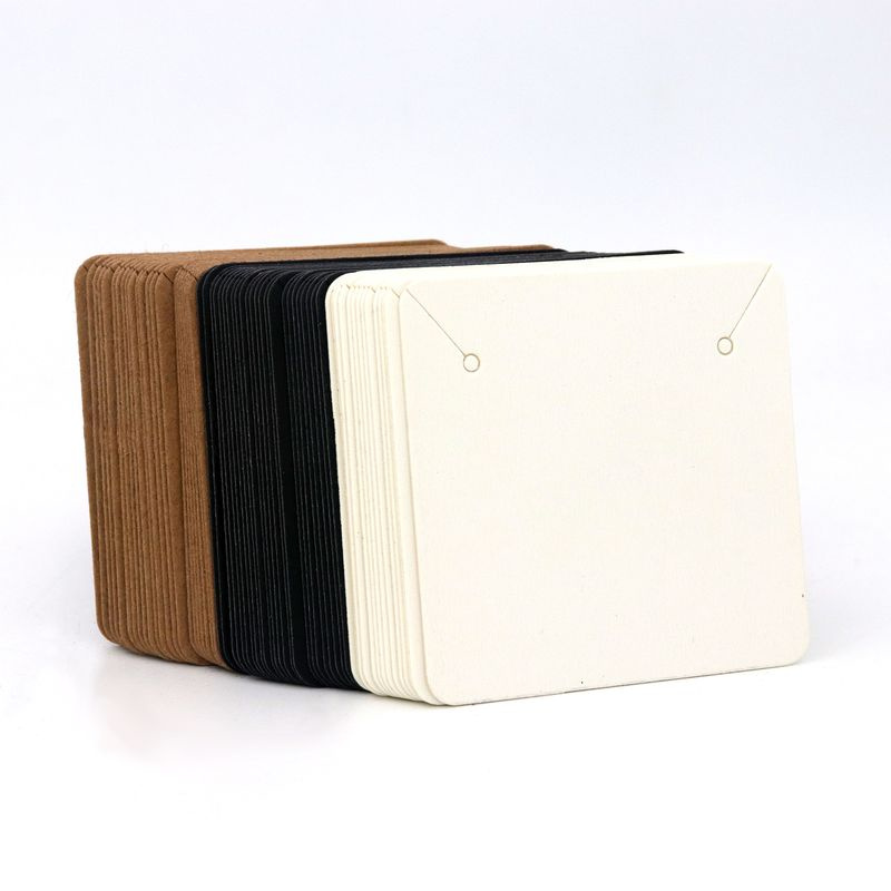 100pcs/lot Pure Fashion Jewelry Display Card 5*5cm Necklace Earring Showcase Card Eco-friendly Necklace Cardboard Jewelry Store 