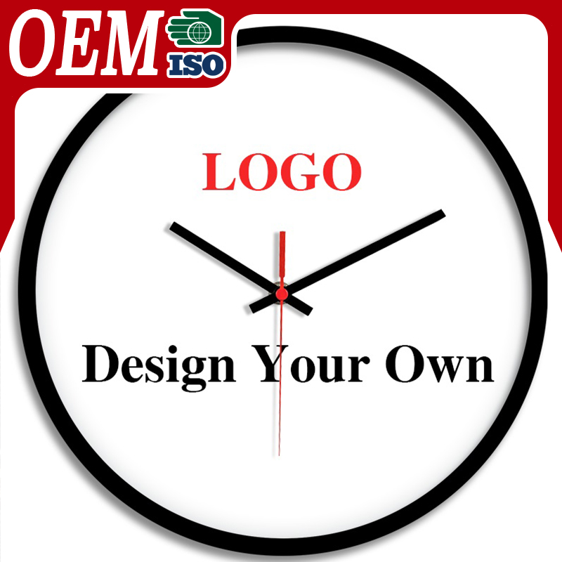 Wholesale 10 Inch Or 12inch Round Promotional Customized Wall Clock Design For Home Decor 