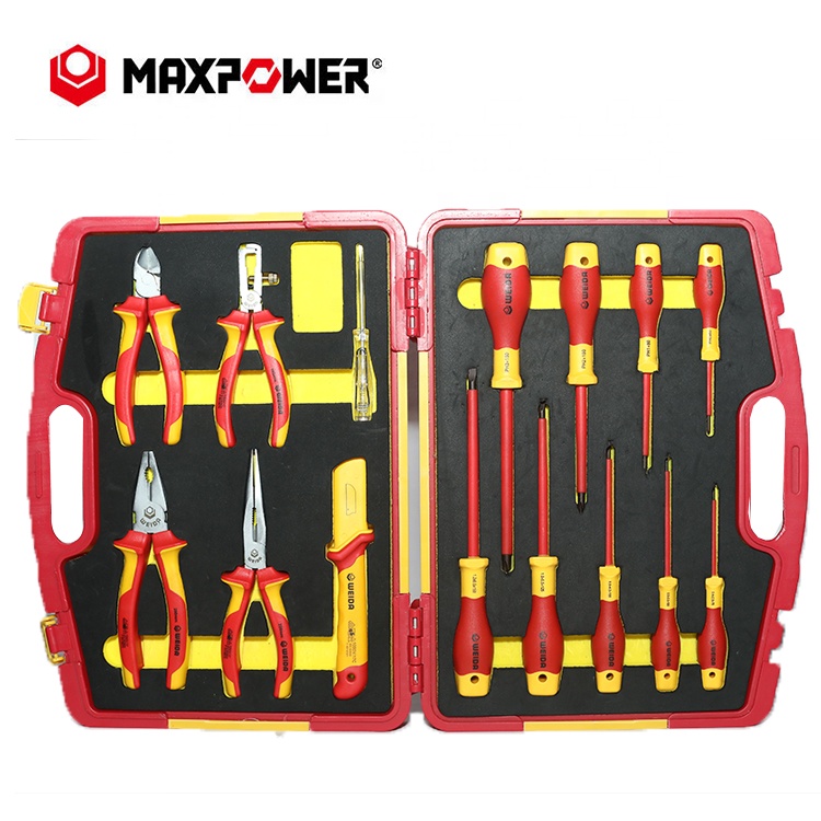 Maxpower Vde Screwdriver And Plier Tool Set 15 Piece Insulated Tool For Electrician Electrical 