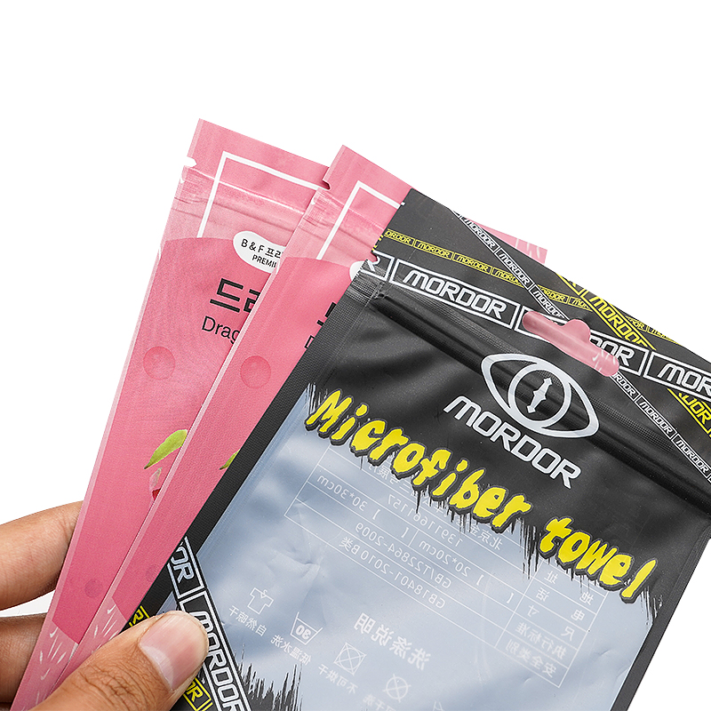Custom Logo Print Matte Smell Proof Small Zip Lock 3 Side Seal Pouch Mylar Plastic Packaging Bags With Window 