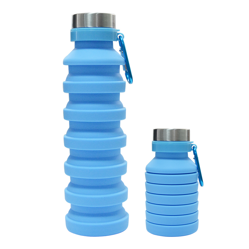 Foldable Silicone Sports Drink Water Bottle Bpa Free Outdoor Sports Collapsible Water Bottled Bottle 
