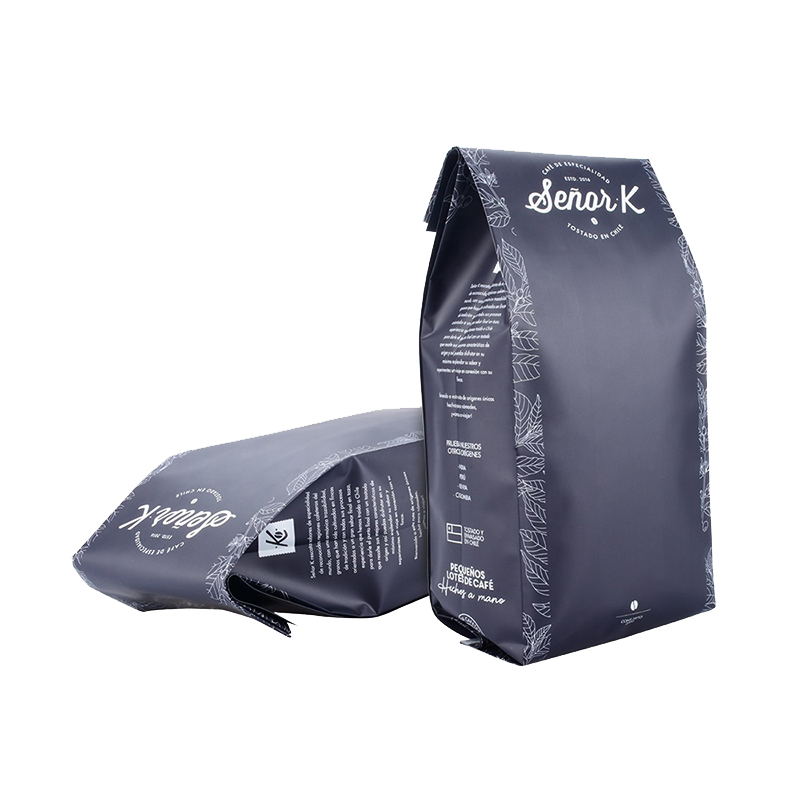 500g 100microns Ny/pa/cpp Matte Varnish Oxygen Insulation Low Cost Coffee Beans Side Gusset Packaging Bag With One Way Valve 