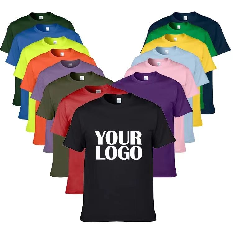 Wholesale Custom Logo Plus Size Stylish Stock Bulk Quality Oversized Printed Slim Fit Plain Black T-shirts For Men 
