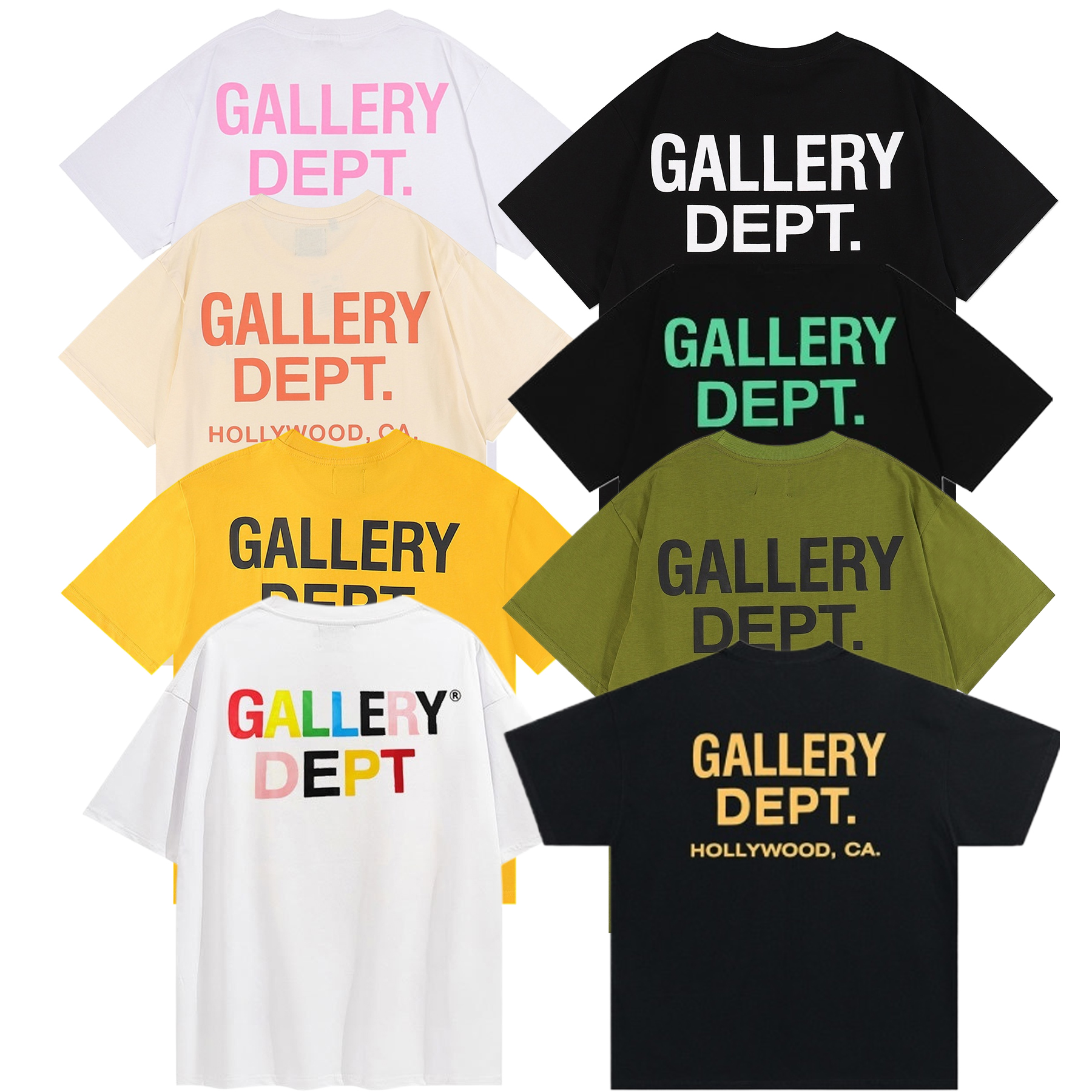 Fashion Men's T Shirts Gallery Dept Brand High Street Oversized Tshirt For Men Casual Plus Size Unisex Tshirts Men's Clothes 