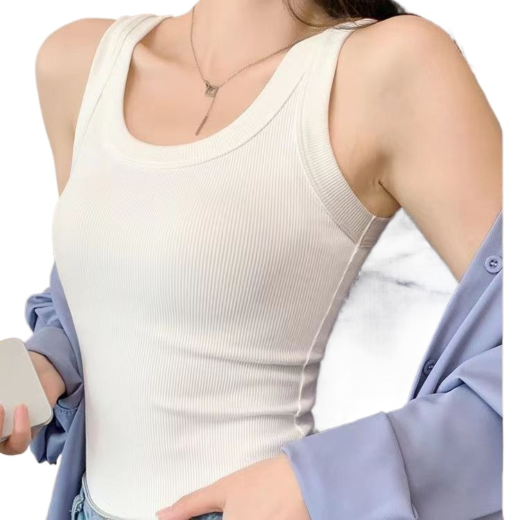 Inner Match Bottoming Shirt Can Be Worn Outside Western Style All-matching Crop Backless Cashmere Tank Top Women 