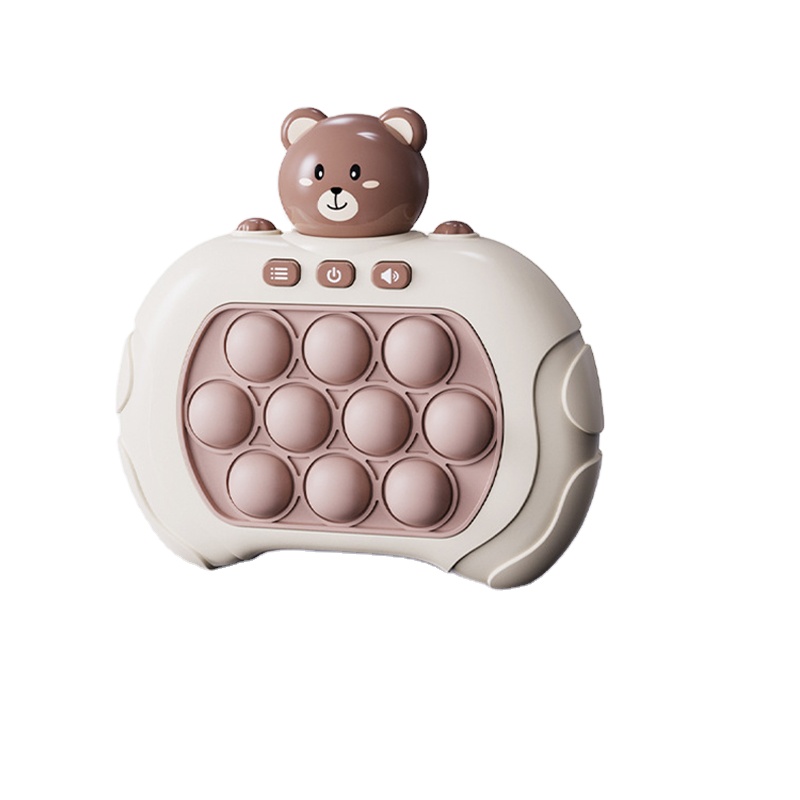 2023 Hot Selling Kids Decompress Press Music Whack-a-mole Game Console Educational Lcd Screen Pop Quick Push Speed Game Oys 