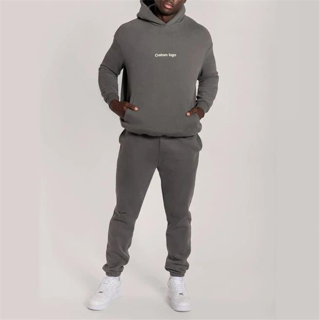 Yali High Quality Tracksuit Men Cotton Thick Sport Jogger Sweat Suit,Customized Hoodie And Pants Set 