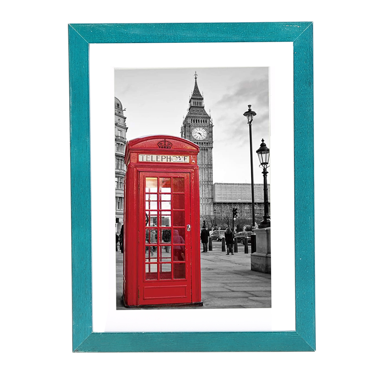Pine Wood Frame For Pictures 4*6 Or 5*7 In Teal Color Wood Picture Photo Frames Wholesale Wall Hanging Home Decor 