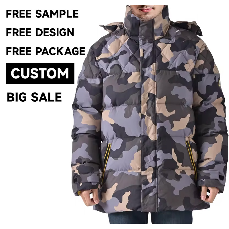 Quality Promotional Fashion Shiny Winter Men's Long Coat Custom Puffer Winter Coat For Men 