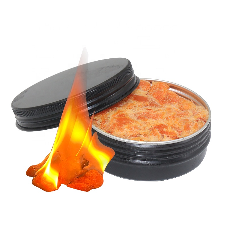 Outdoors Survival Gear Emergency Quick Tinder Waxed Cotton Fire Mud For Hiking Camping 