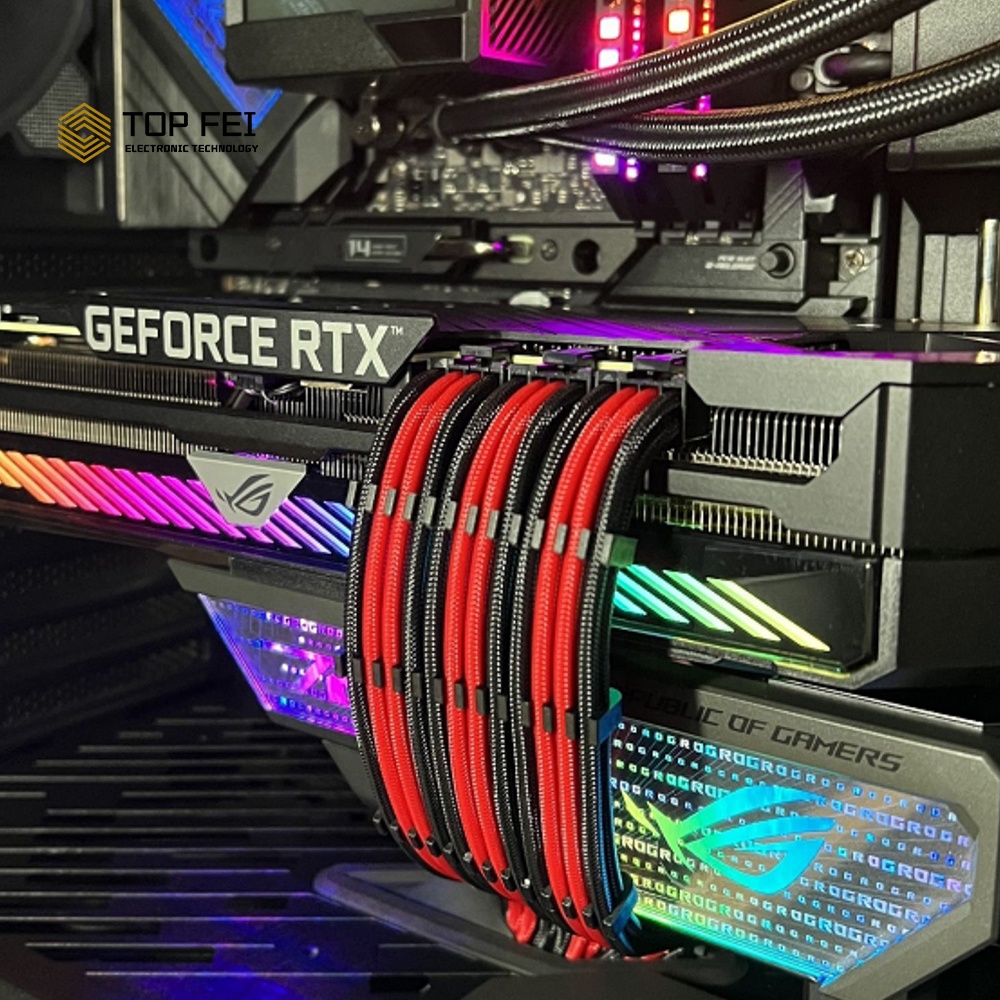 Cpu Eps Psu Extension Cable Kit Multi-color Choose 300mm Single Cable Mod For Computer Gaming Case With Comb 