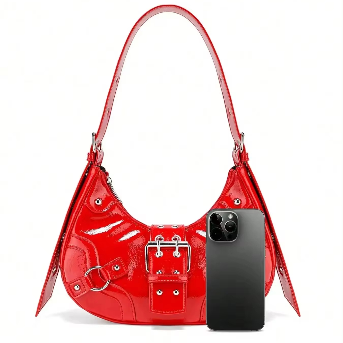 2024 New Fashion Ladies Crossbody Bag With Single Handle Crescent Shoulder Design Waterproof Polyester Lining For Spring/summer 